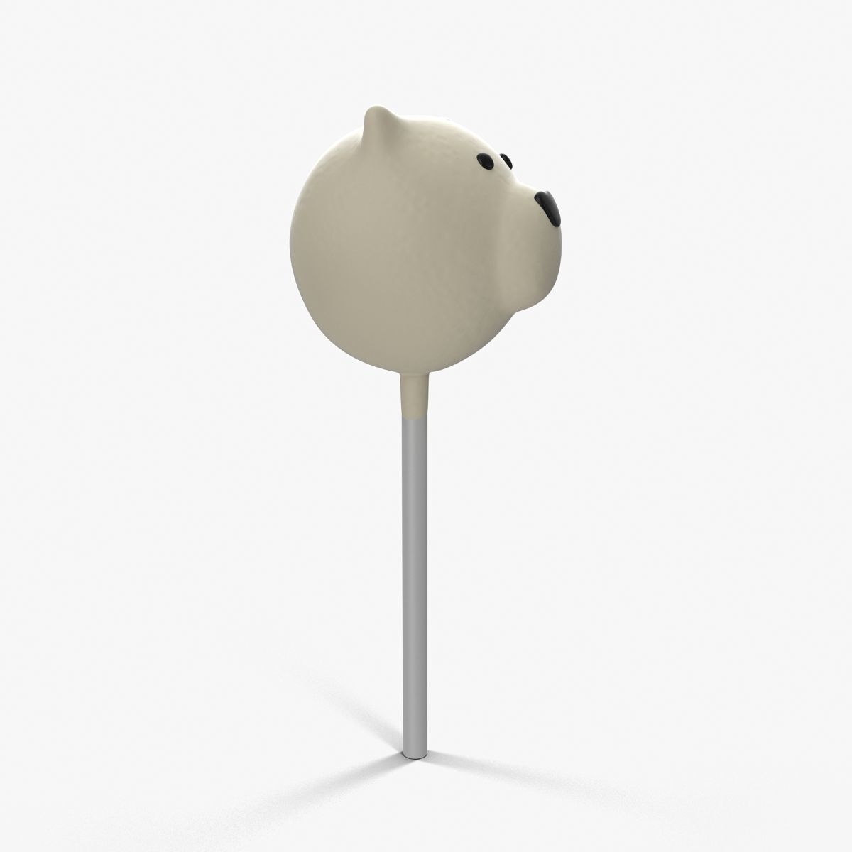 Cake Pop Bear Low-poly 3D model_6