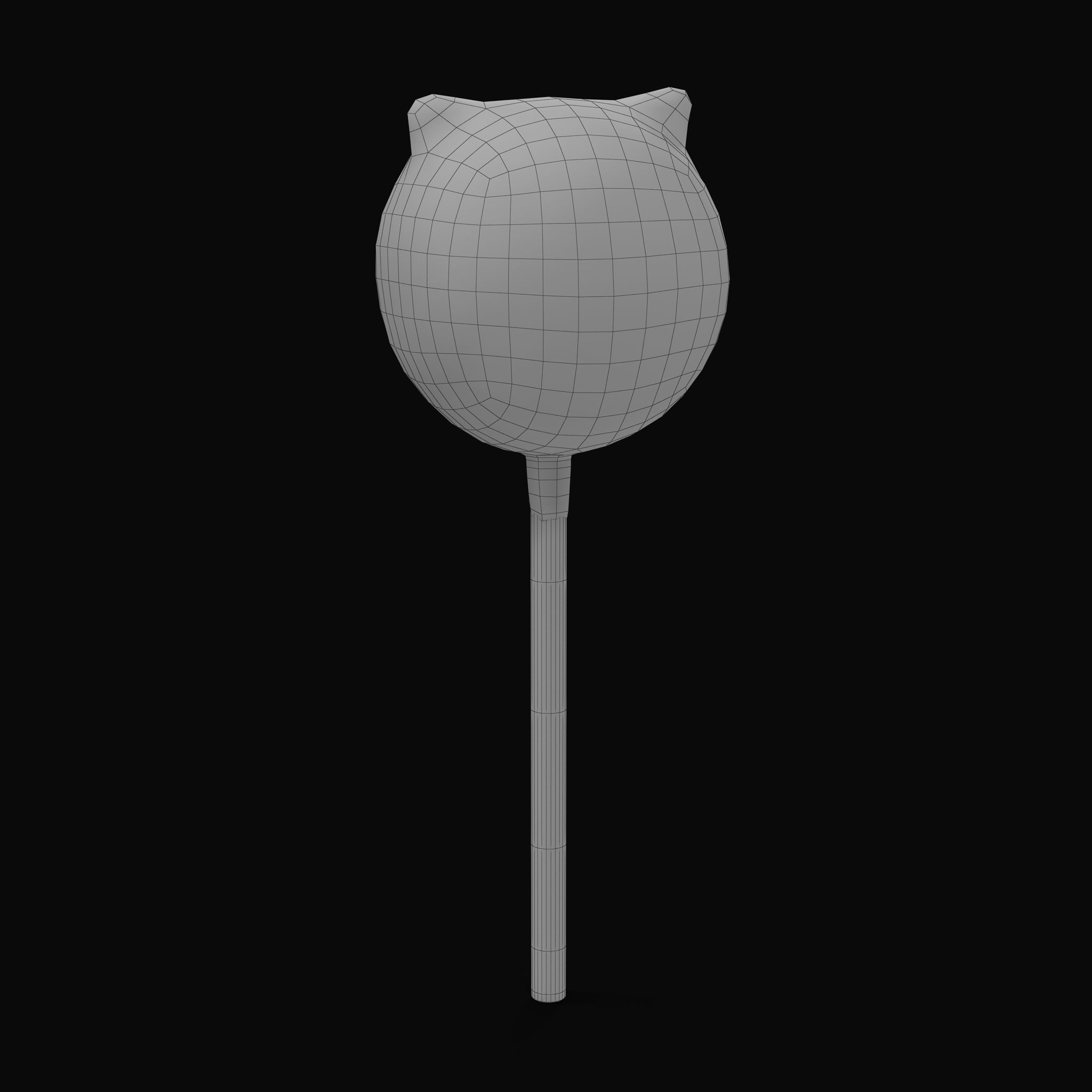 Cake Pop Bear Low-poly 3D model_16