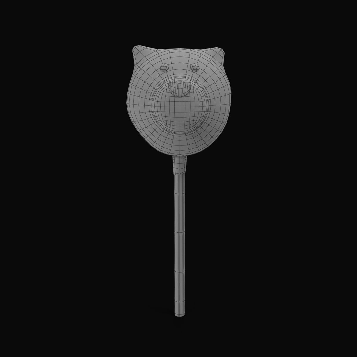Cake Pop Bear Low-poly 3D model_20