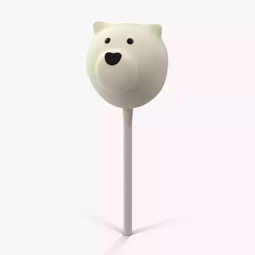 Cake Pop Bear Low-poly 3D model