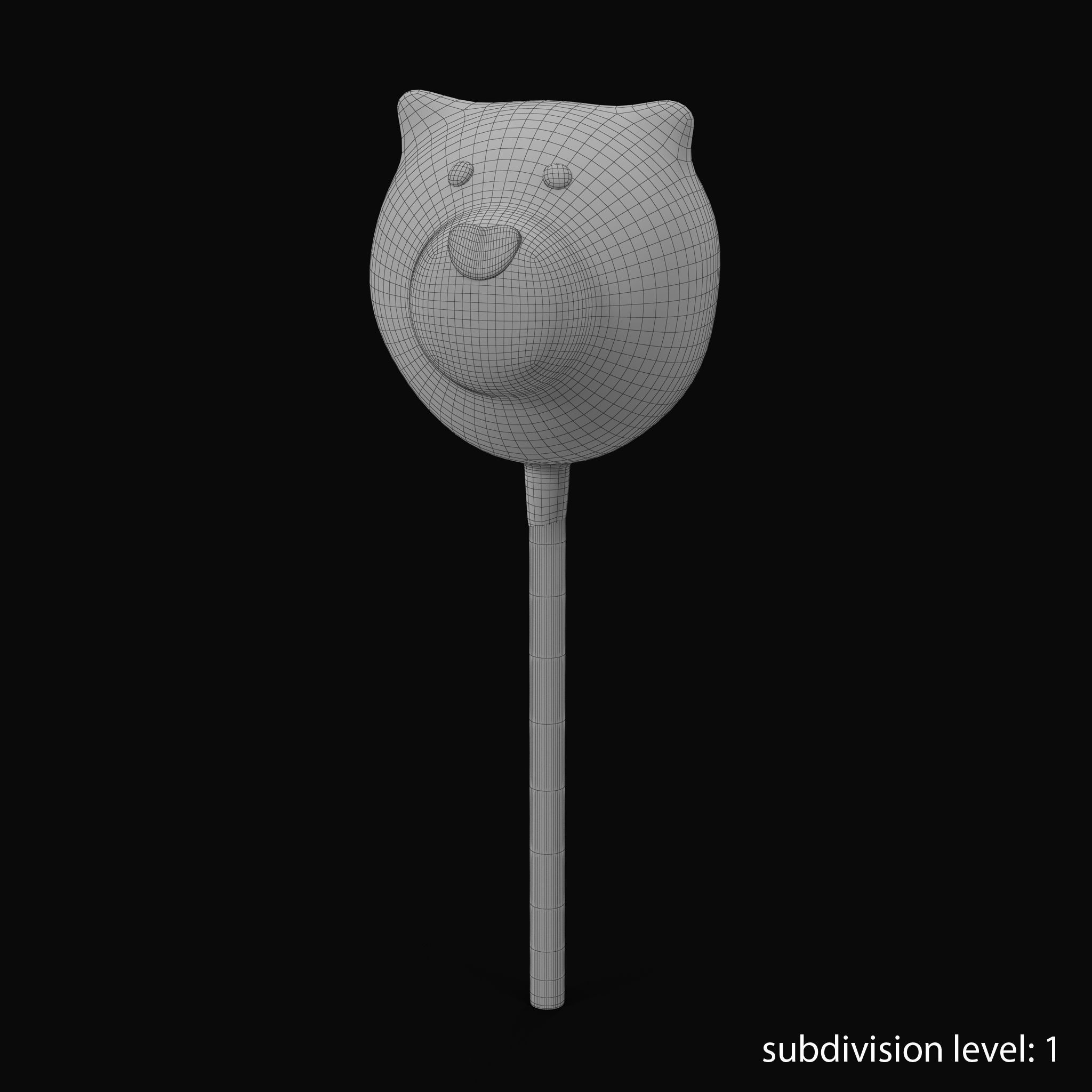 Cake Pop Bear Low-poly 3D model_18