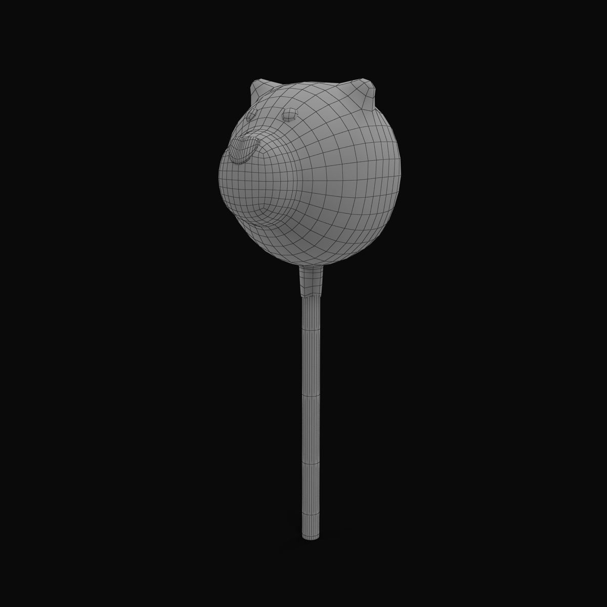 Cake Pop Bear Low-poly 3D model_29