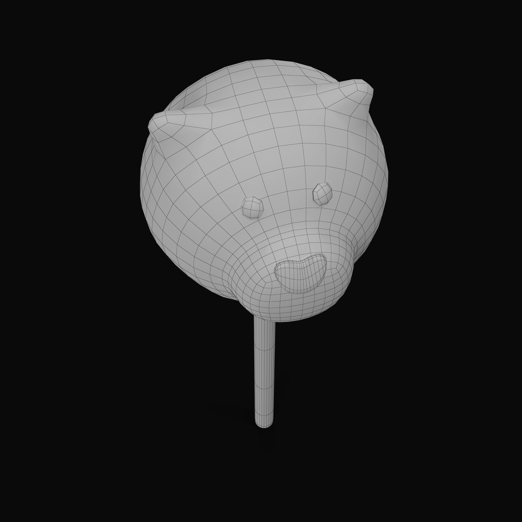 Cake Pop Bear Low-poly 3D model_15