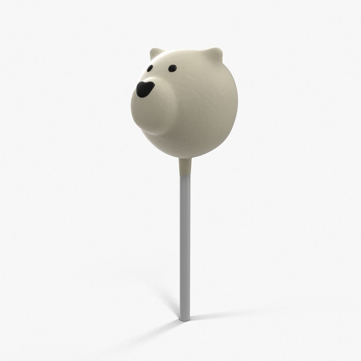 Cake Pop Bear Low-poly 3D model_13