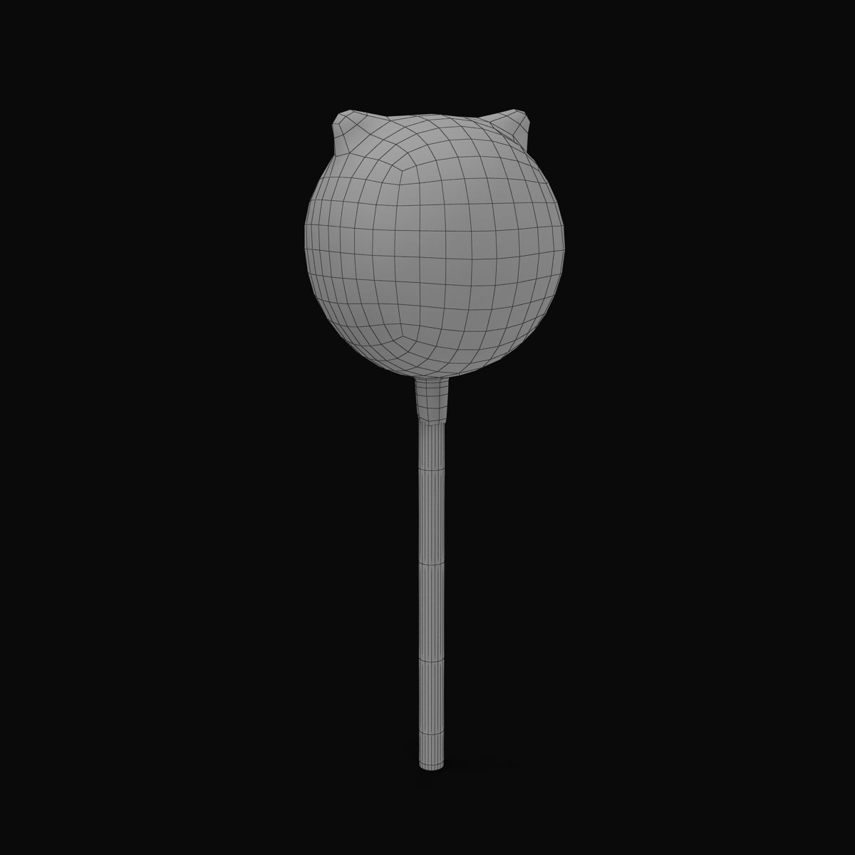 Cake Pop Bear Low-poly 3D model_26
