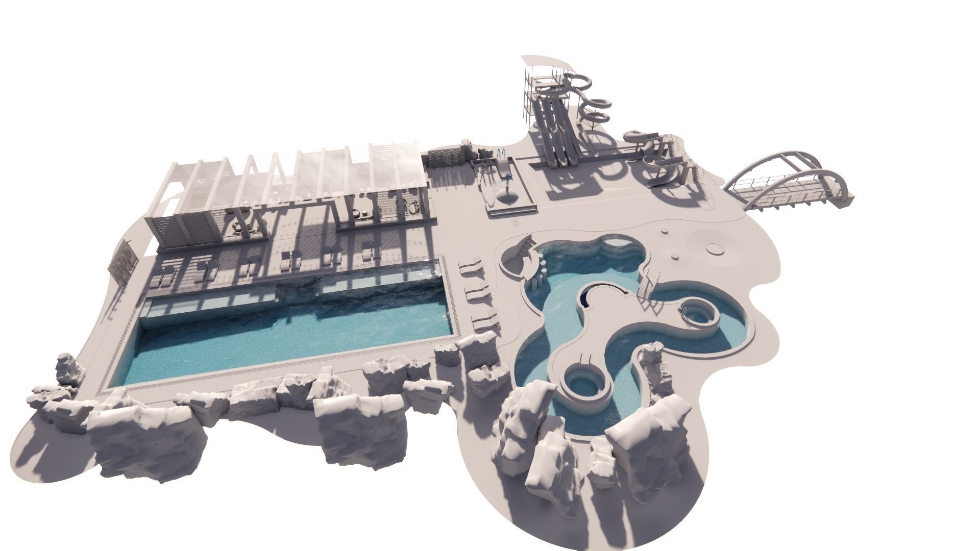 Swimming pool 3D model_20