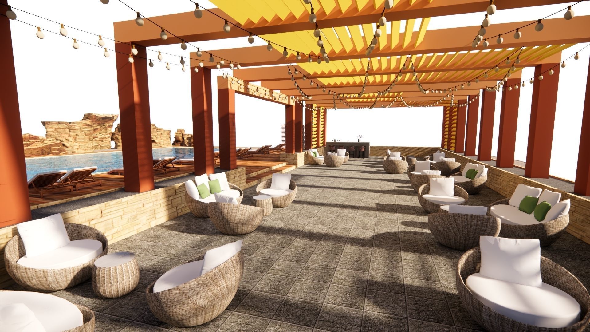 Swimming pool 3D model_12