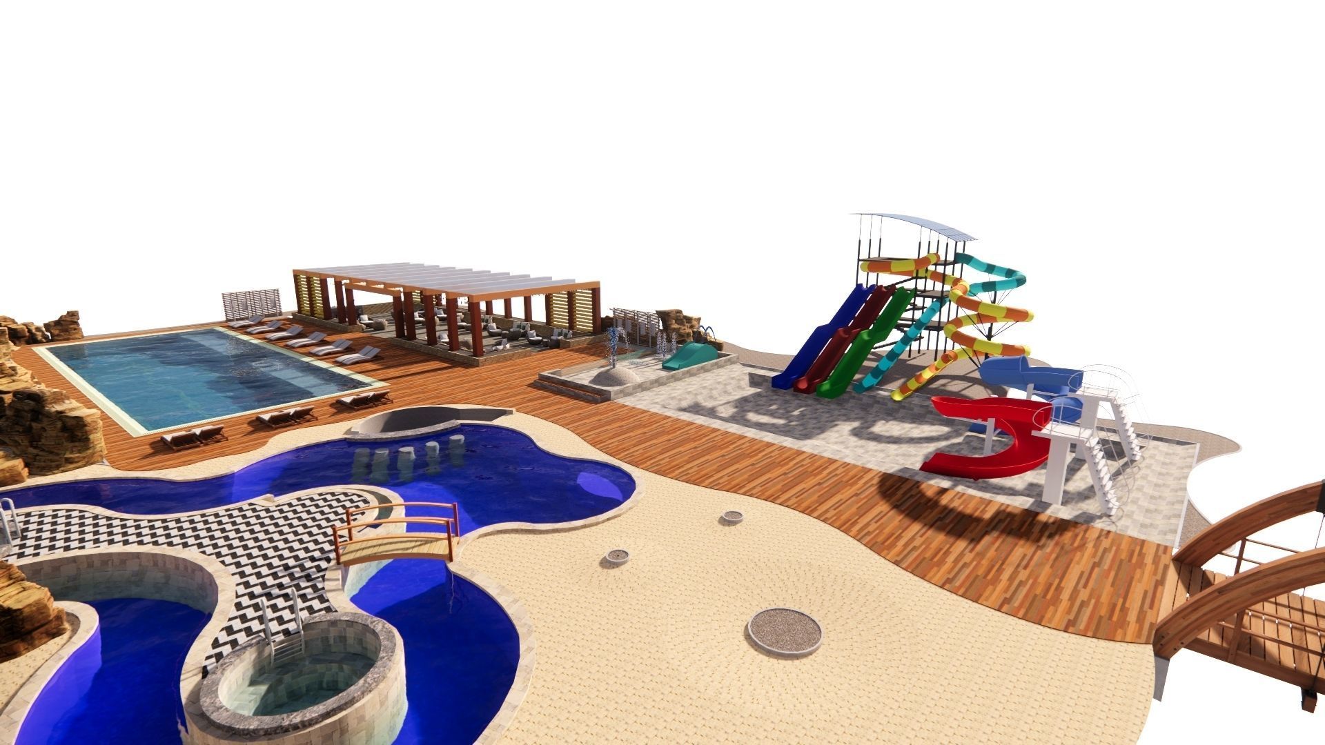 Swimming pool 3D model_14