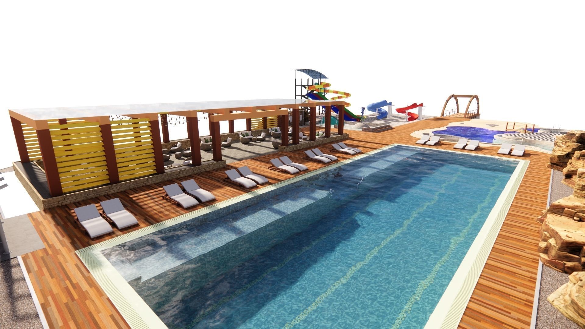 Swimming pool 3D model_9