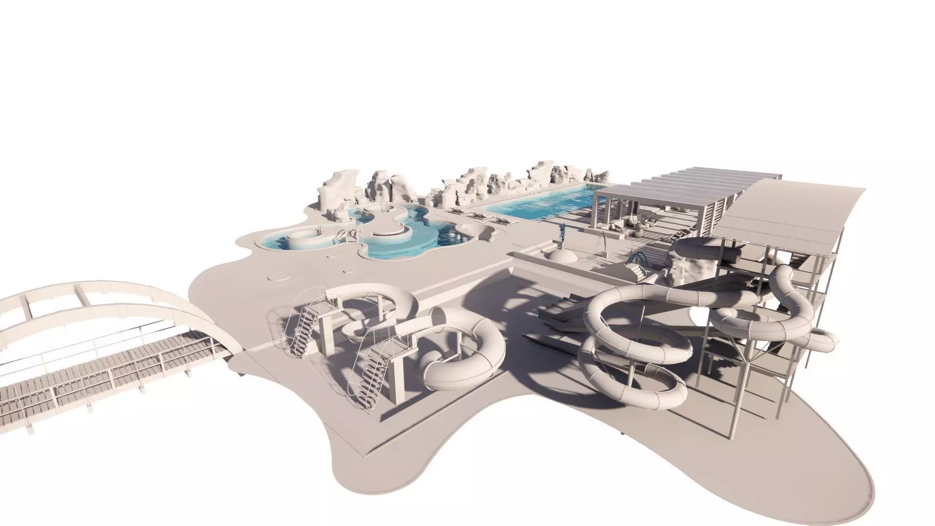 Swimming pool 3D model_0