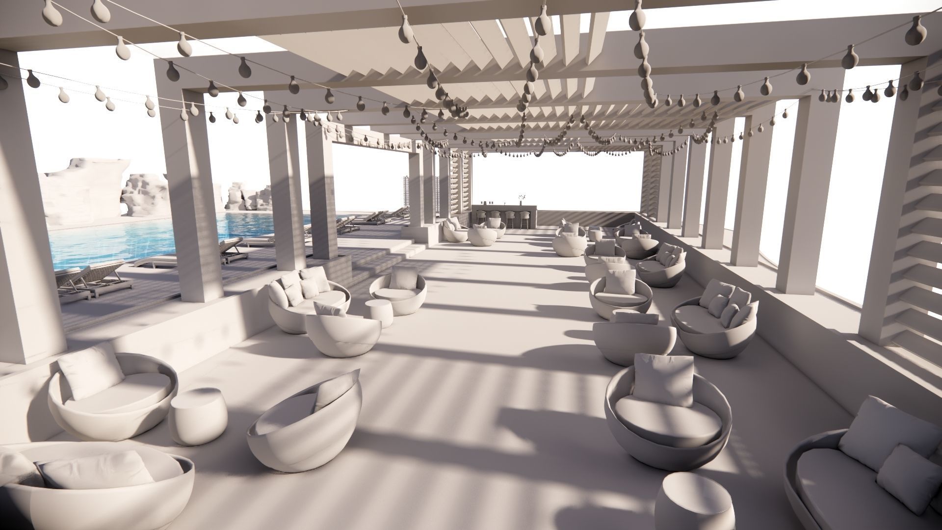 Swimming pool 3D model_5