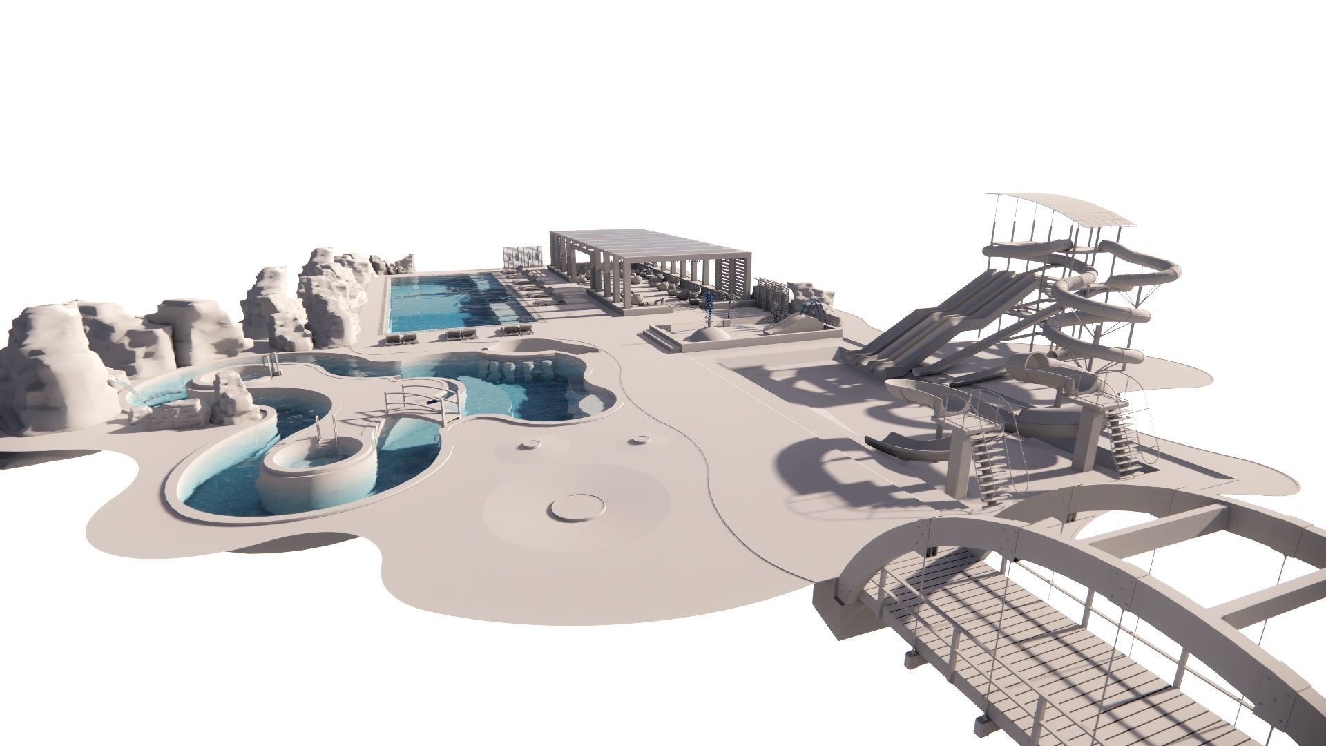 Swimming pool 3D model_1