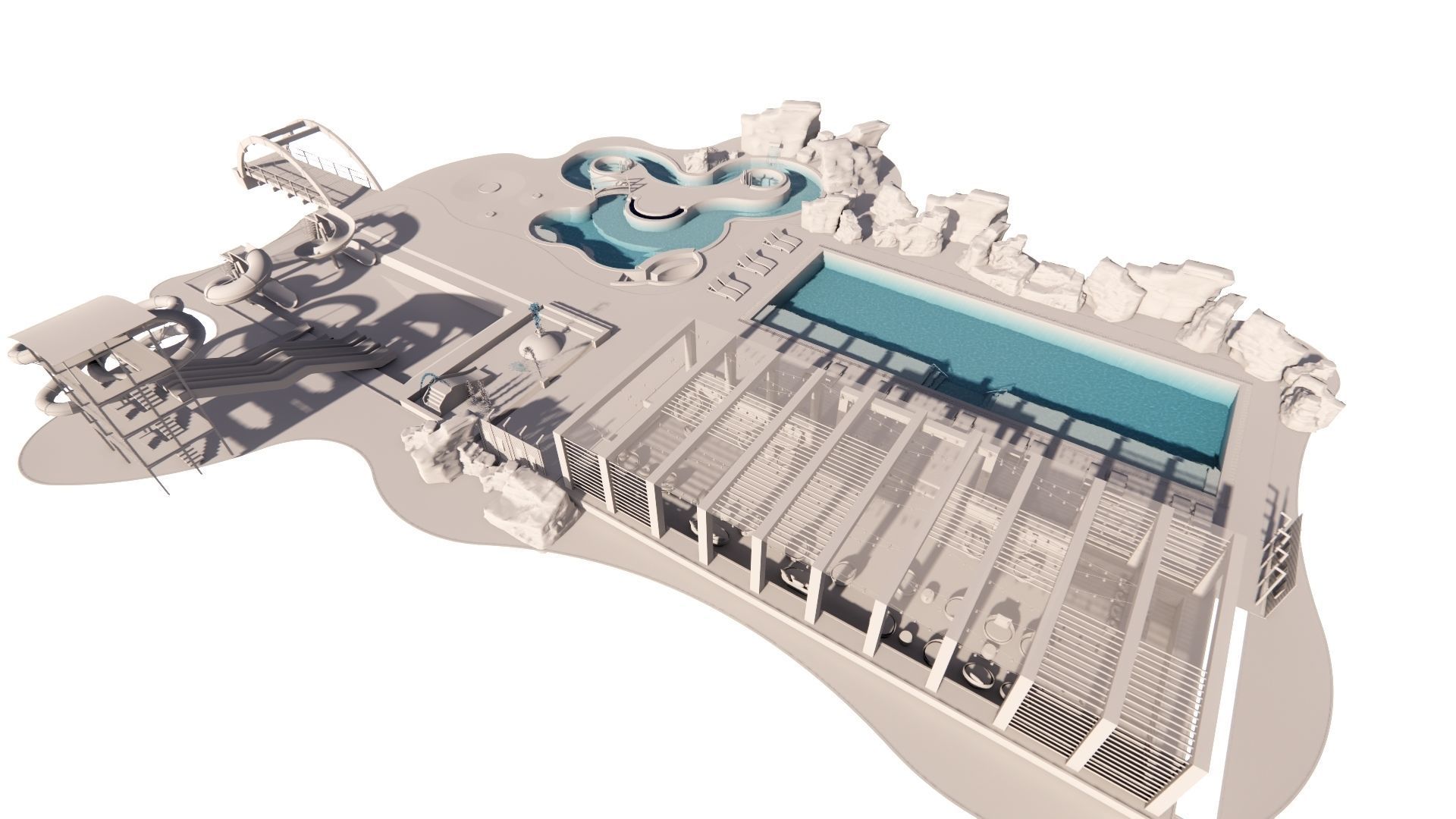 Swimming pool 3D model_21