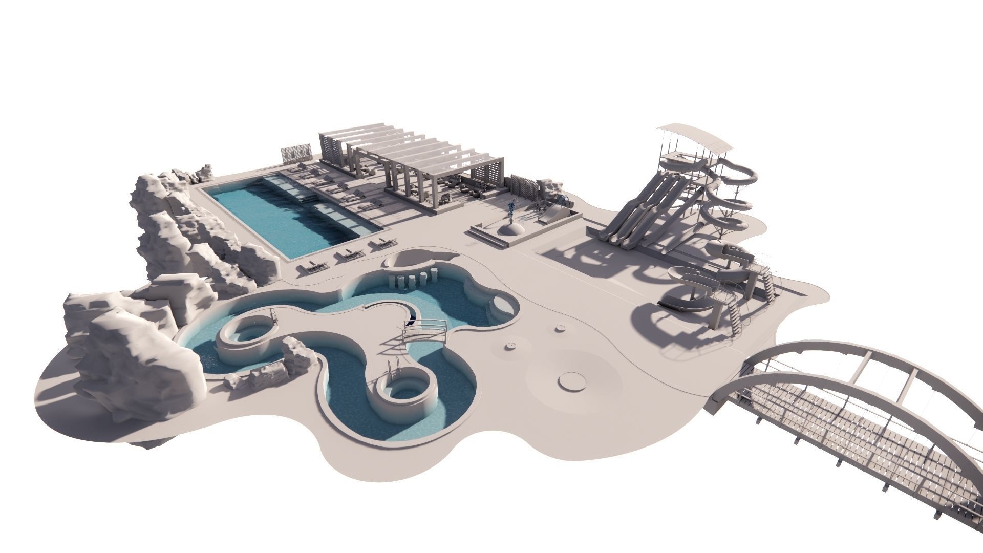 Swimming pool 3D model_22
