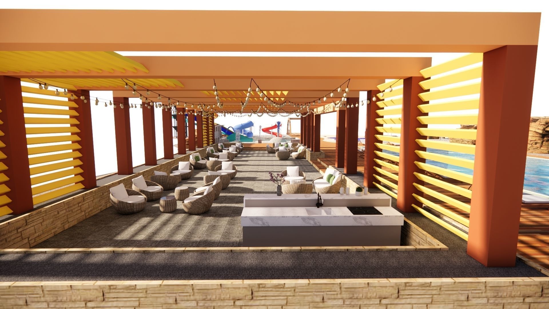 Swimming pool 3D model_10