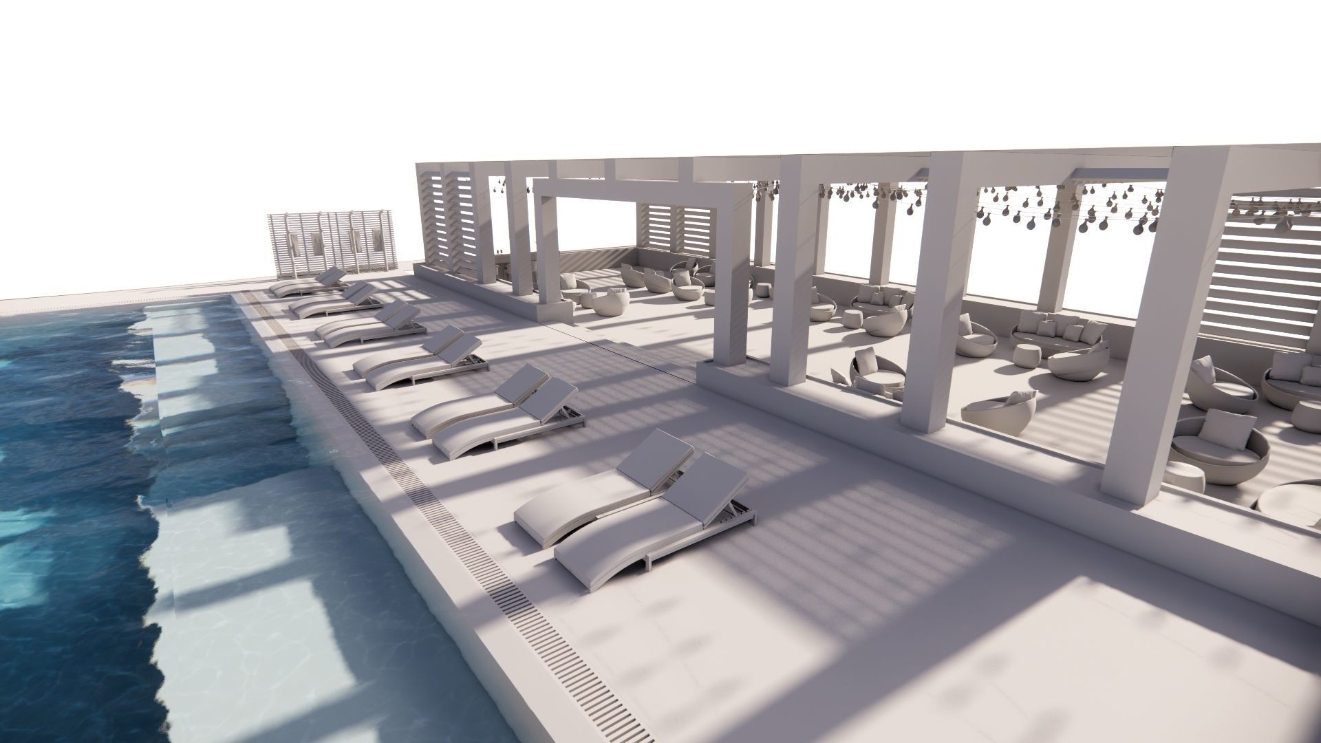Swimming pool 3D model_2