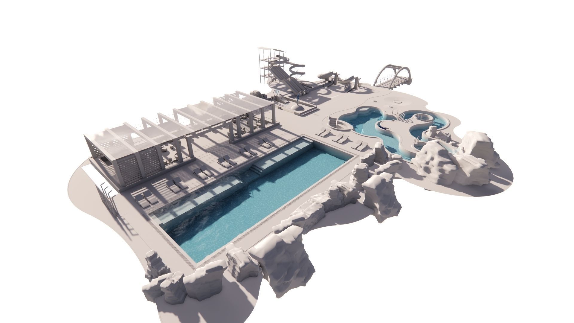 Swimming pool 3D model_19