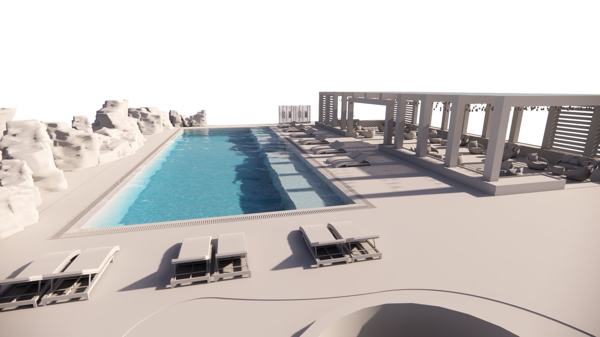 Swimming pool 3D model_3