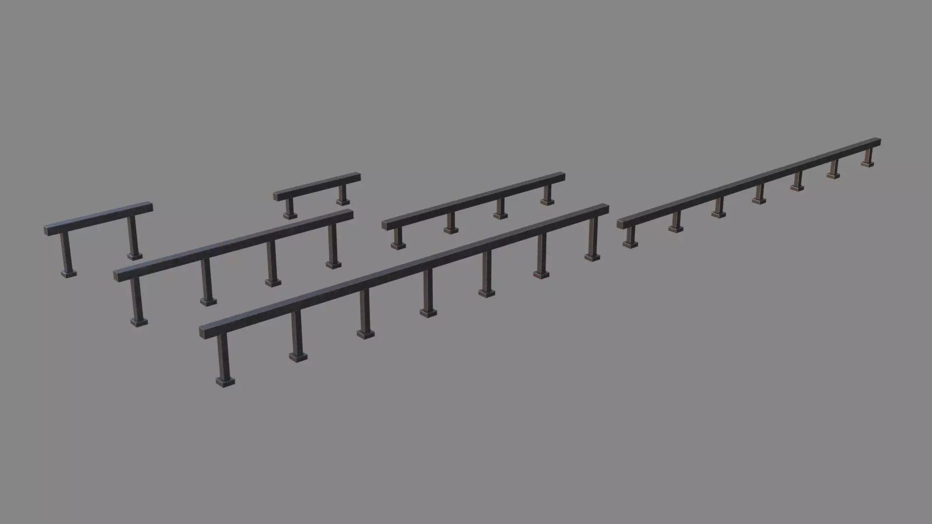Grind Rails Low-poly 3D model