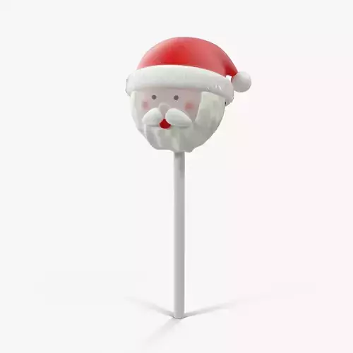 Cake Pop Santa Claus Low-poly 3D model