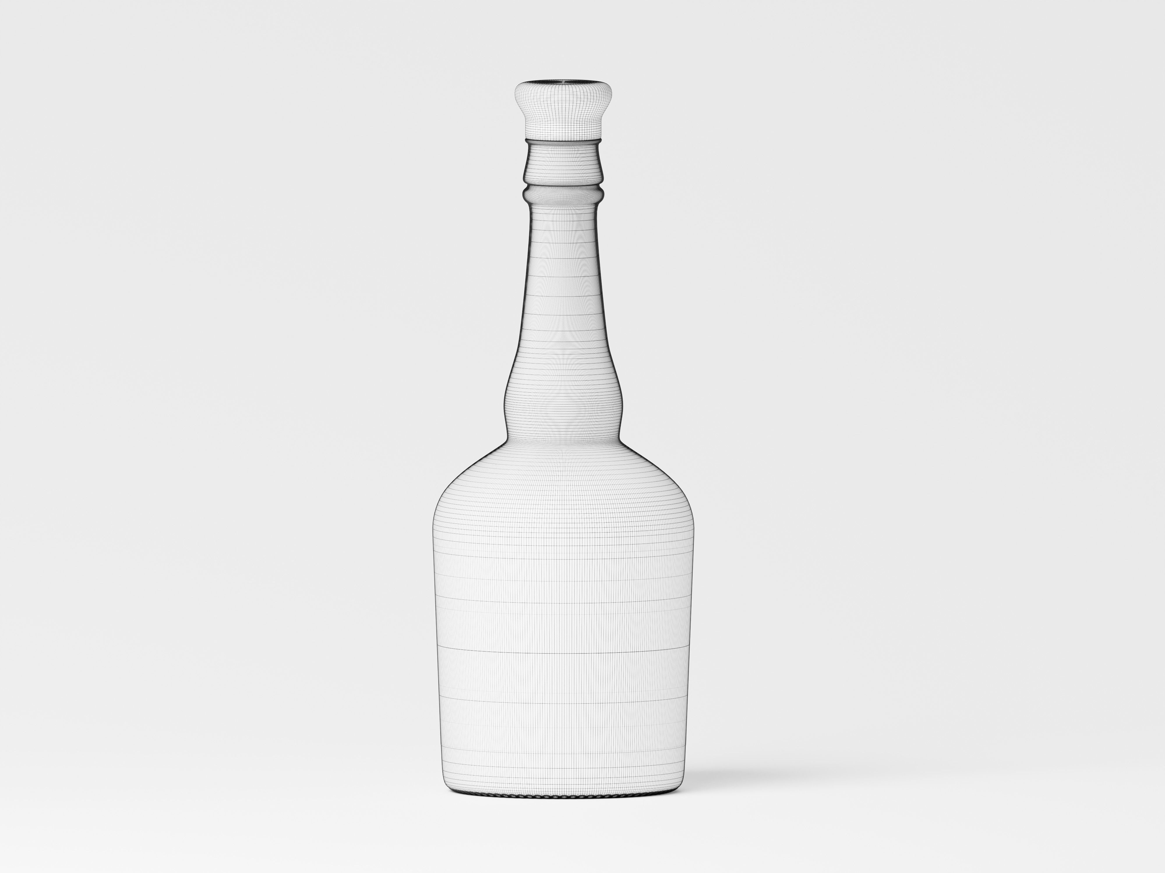 Whiskey Glass Bottle 3D Model Low-poly 3D model_2