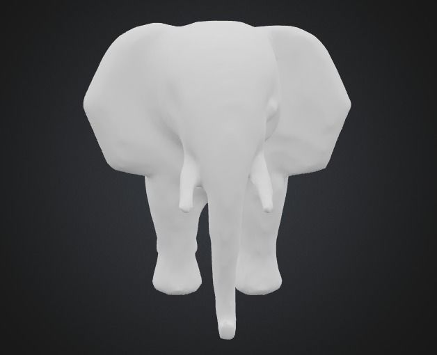 Elephant - Low-poly with 2K Textures Free low-poly 3D model_5