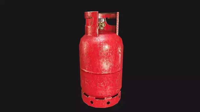 Gas Cylinder 3D Model Game Ready Low-poly 3D model