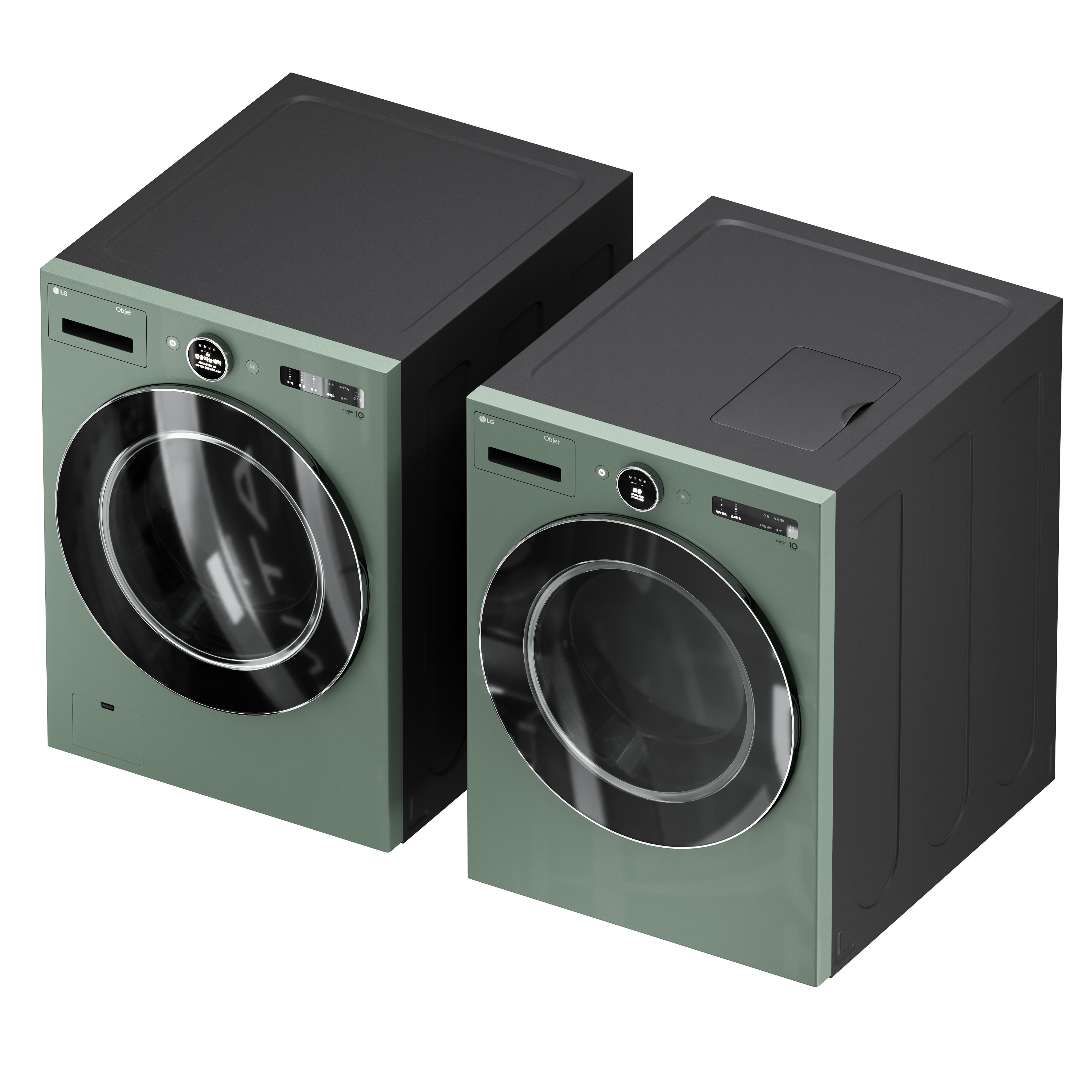 LG objet collection Washing and Drying machine KOR Ver 3D model_4