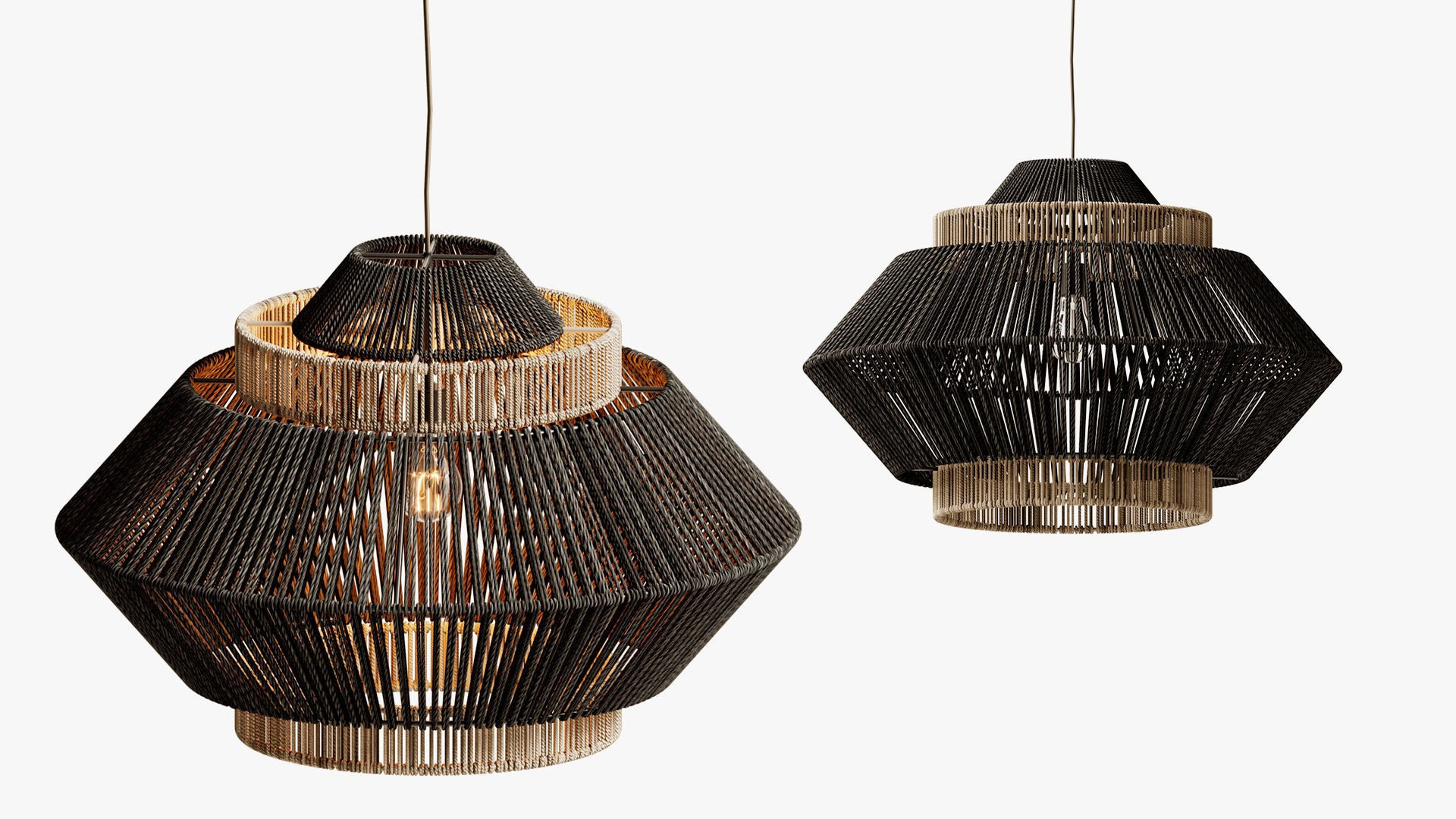Pendant Lights Boho Etsy 3D model_3