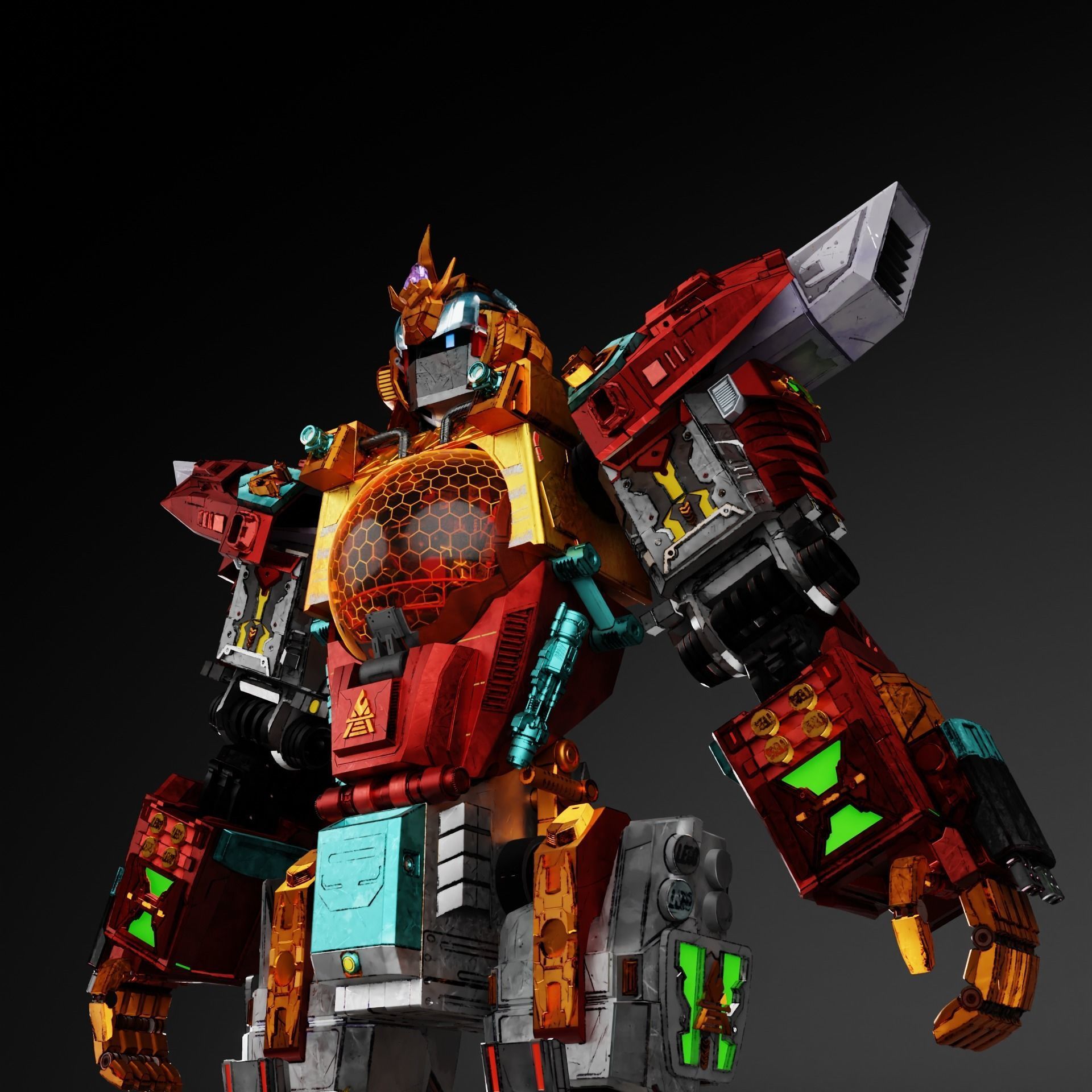 mecha 3D model_3