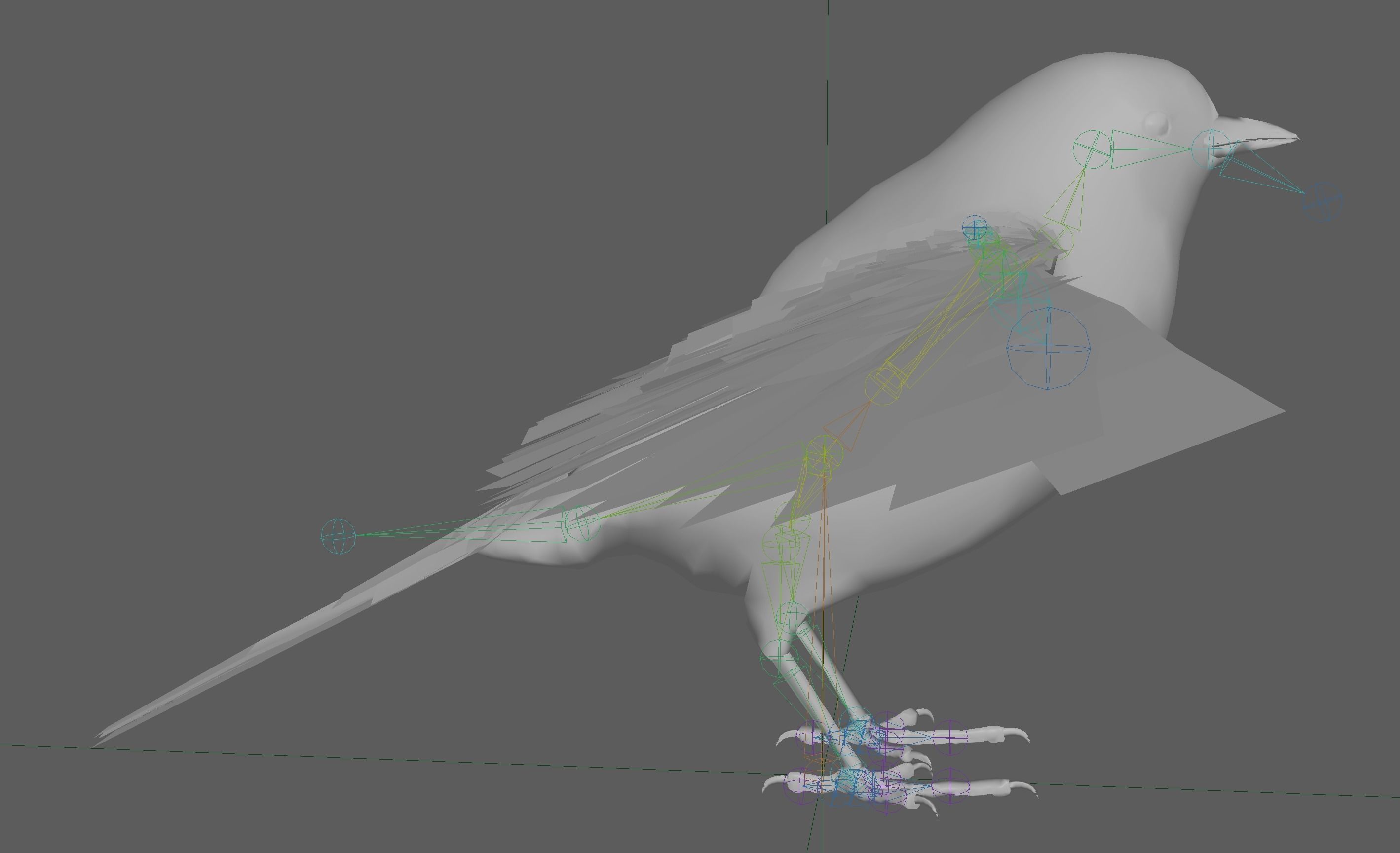 Great tit bird 3D model_19