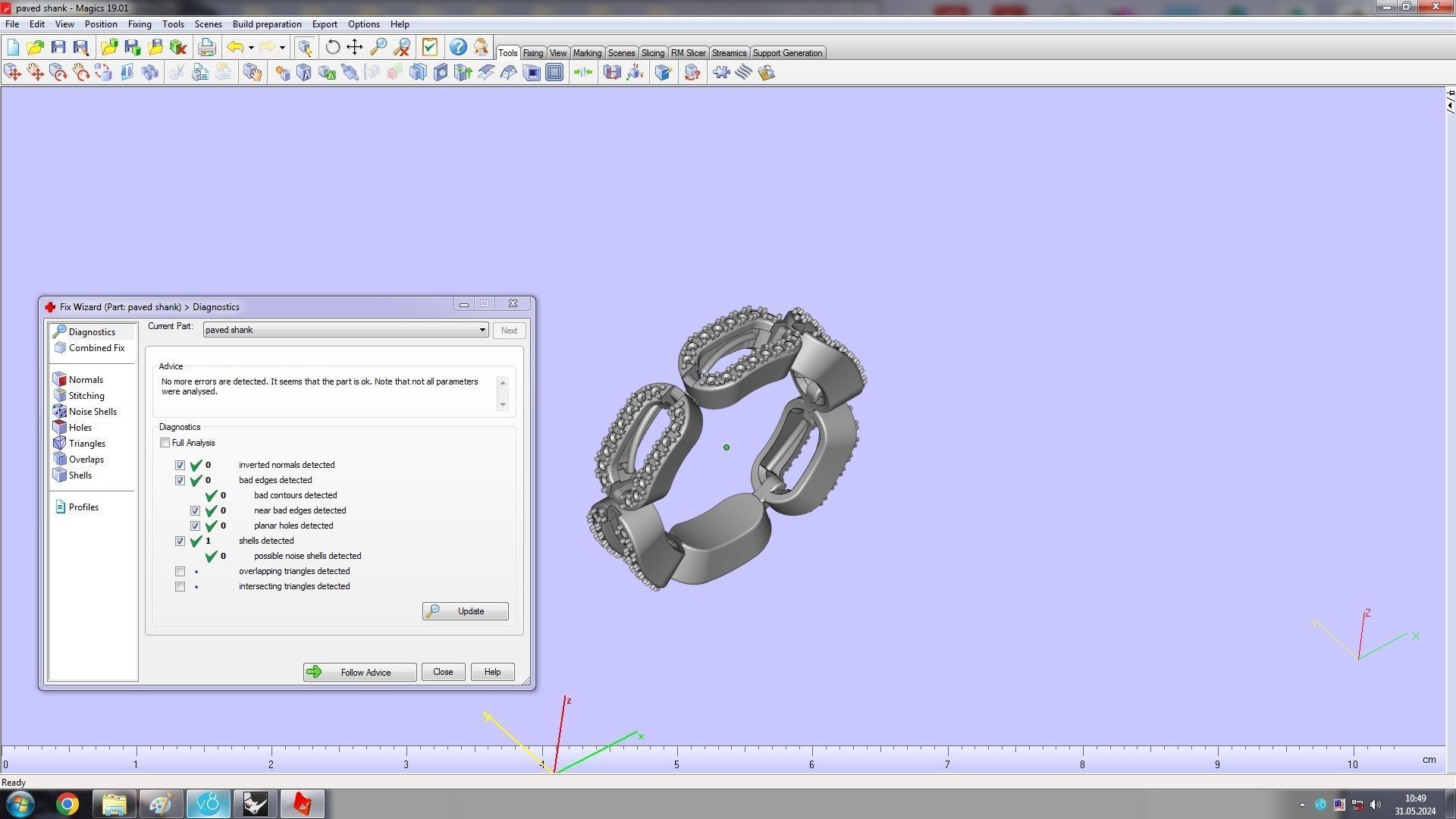 Moving Diamonds Paved Ring 16 1mm 3D print model_15