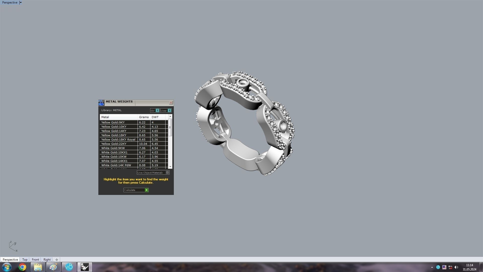 Moving Diamonds Paved Ring 16 1mm 3D print model_13