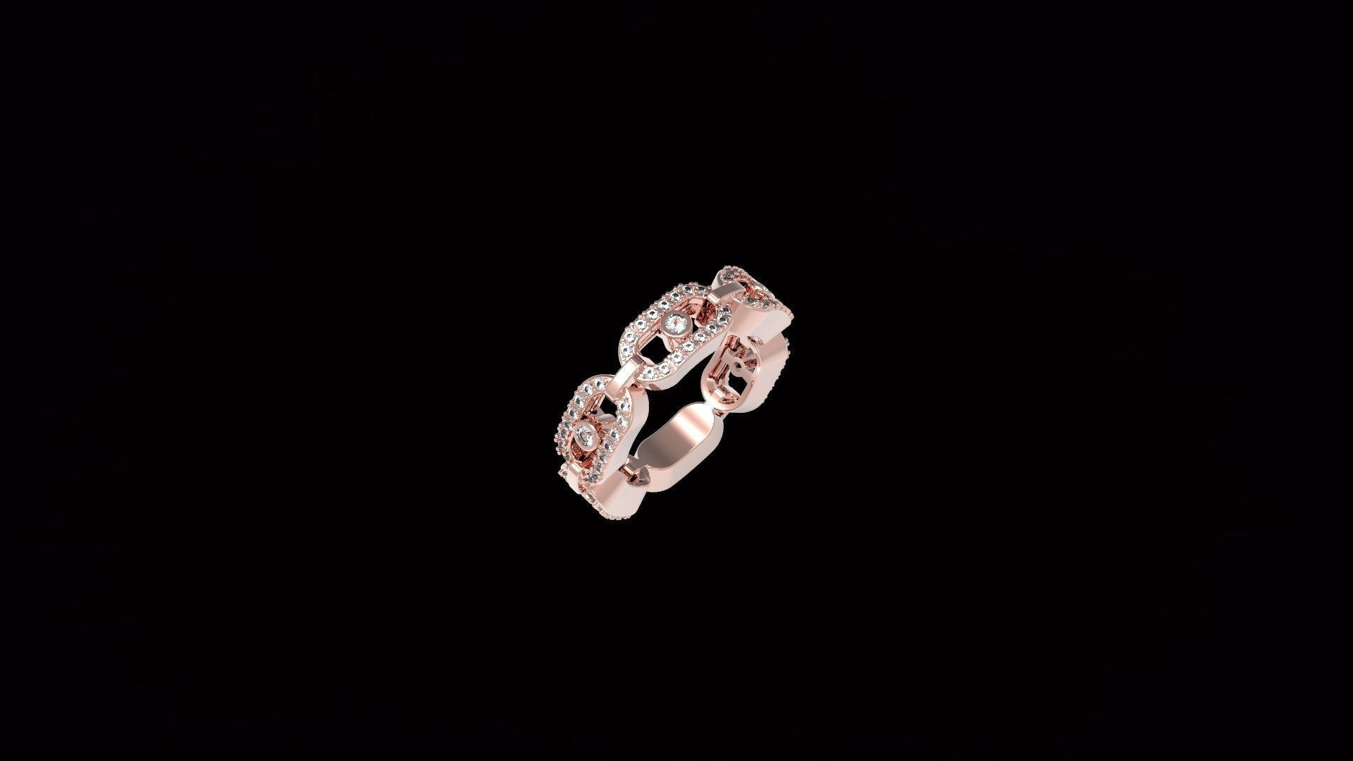 Moving Diamonds Paved Ring 16 1mm 3D print model_5