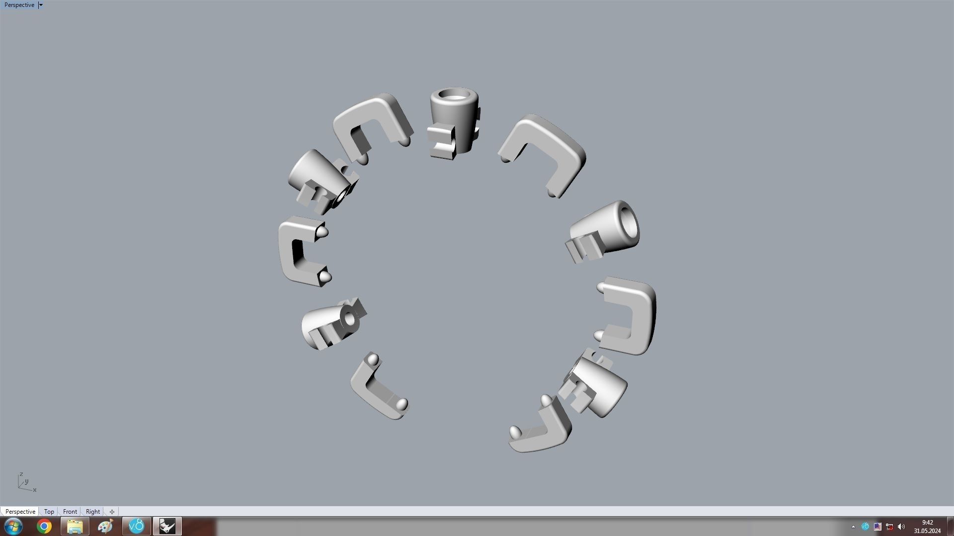 Moving Diamonds Paved Ring 16 1mm 3D print model_11