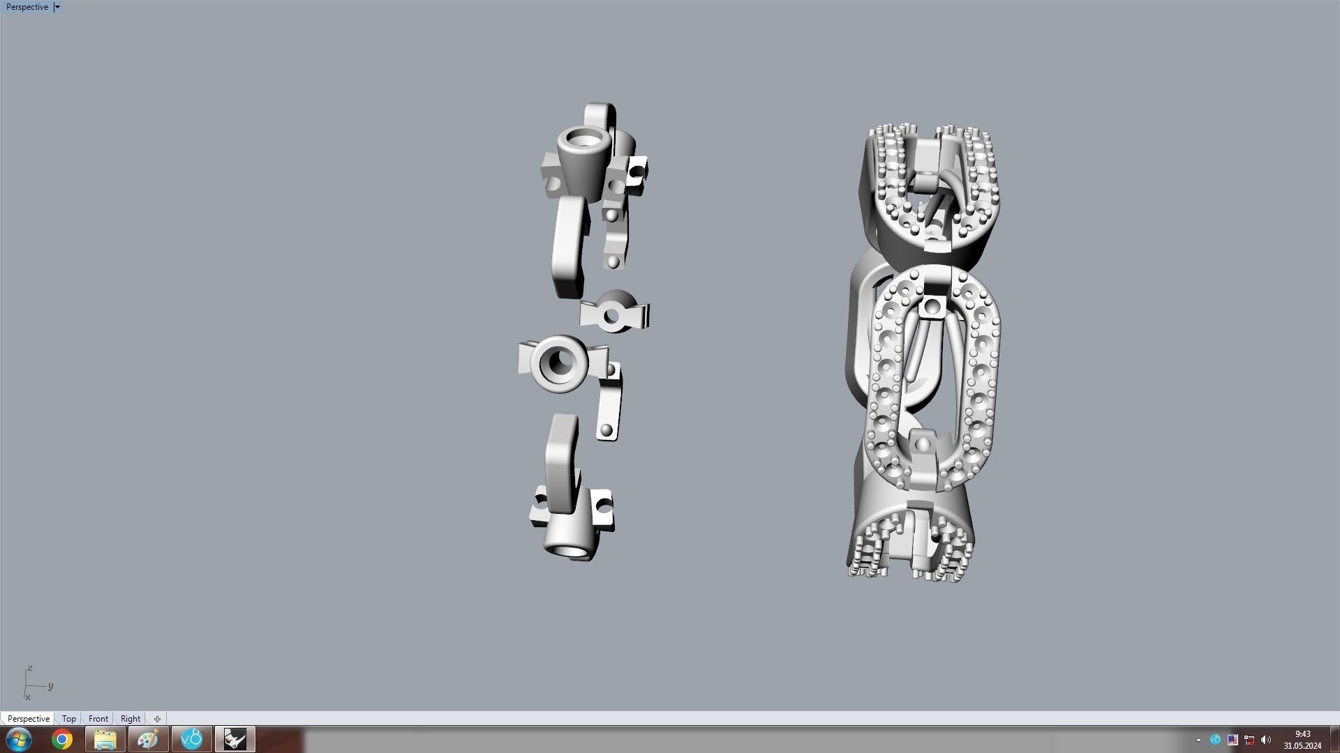 Moving Diamonds Paved Ring 16 1mm 3D print model_12
