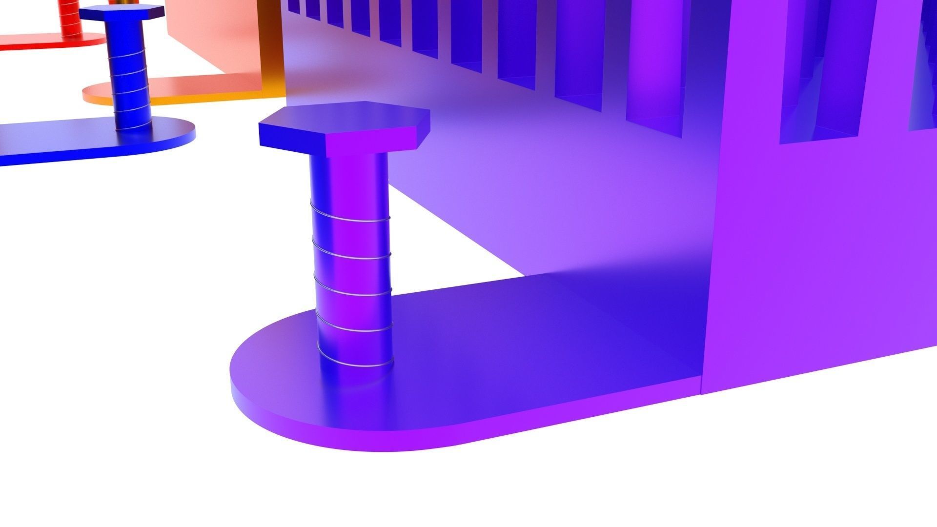 Colored Chipset Radiators Set 3D model_14