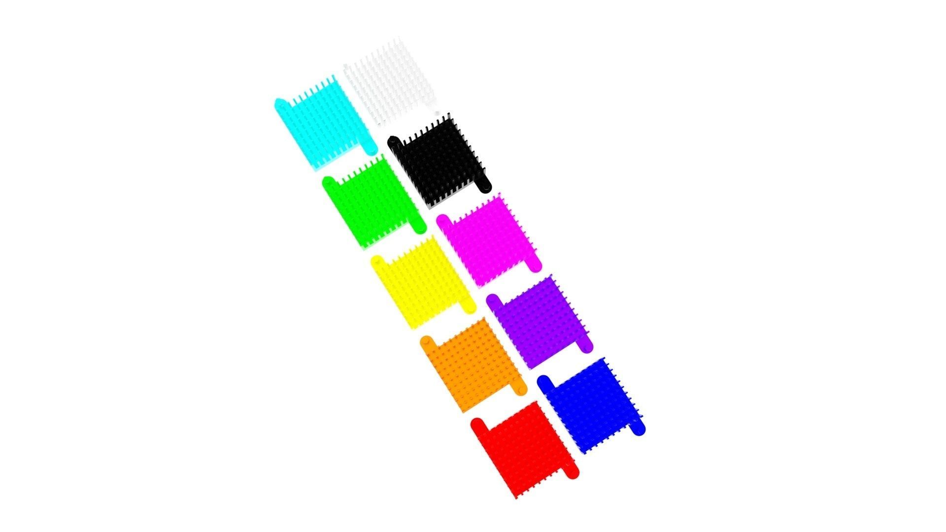 Colored Chipset Radiators Set 3D model_12