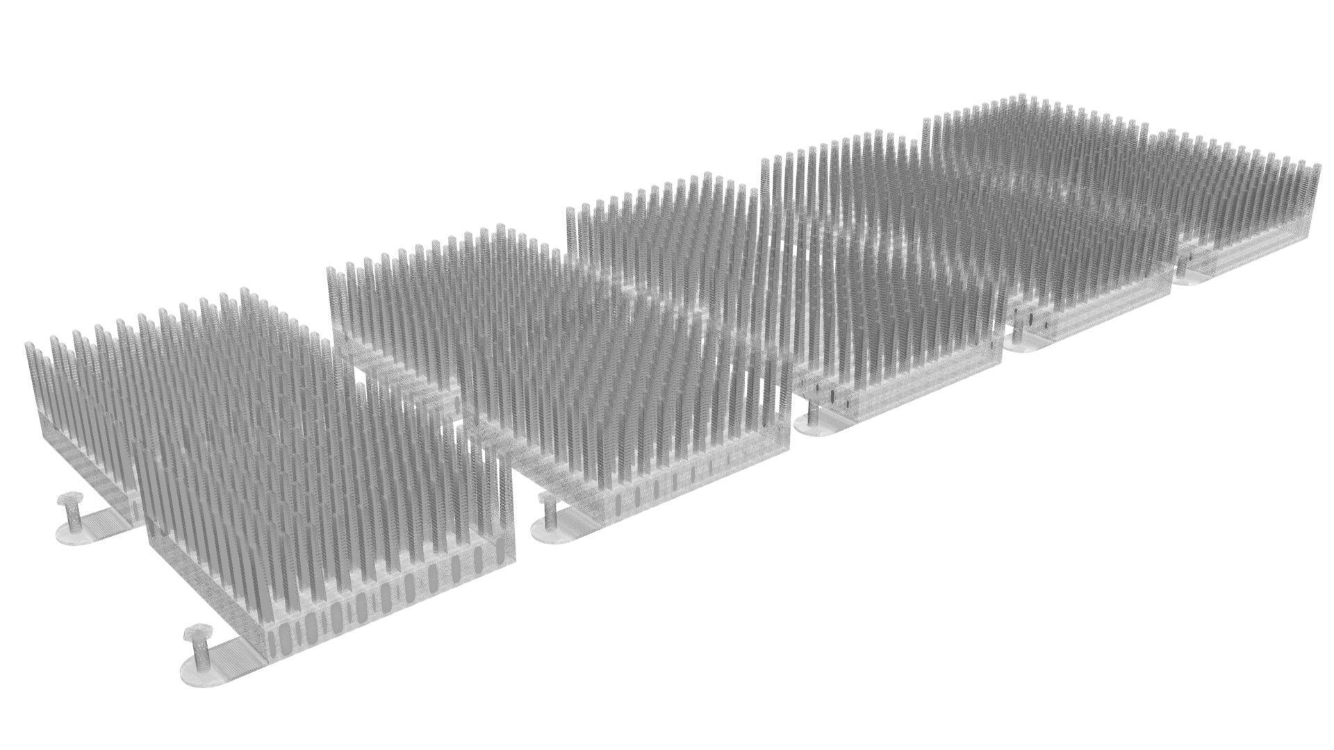 Colored Chipset Radiators Set 3D model_25