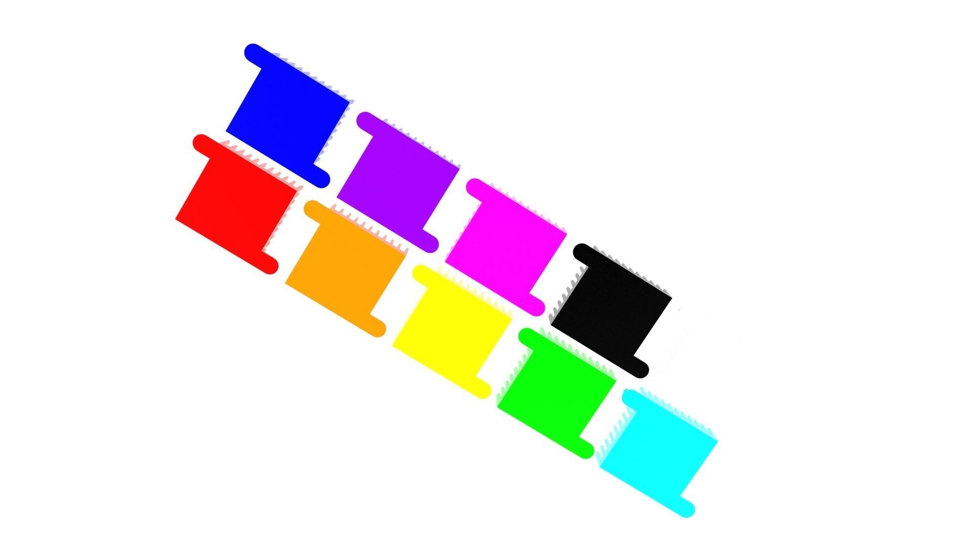 Colored Chipset Radiators Set 3D model_13