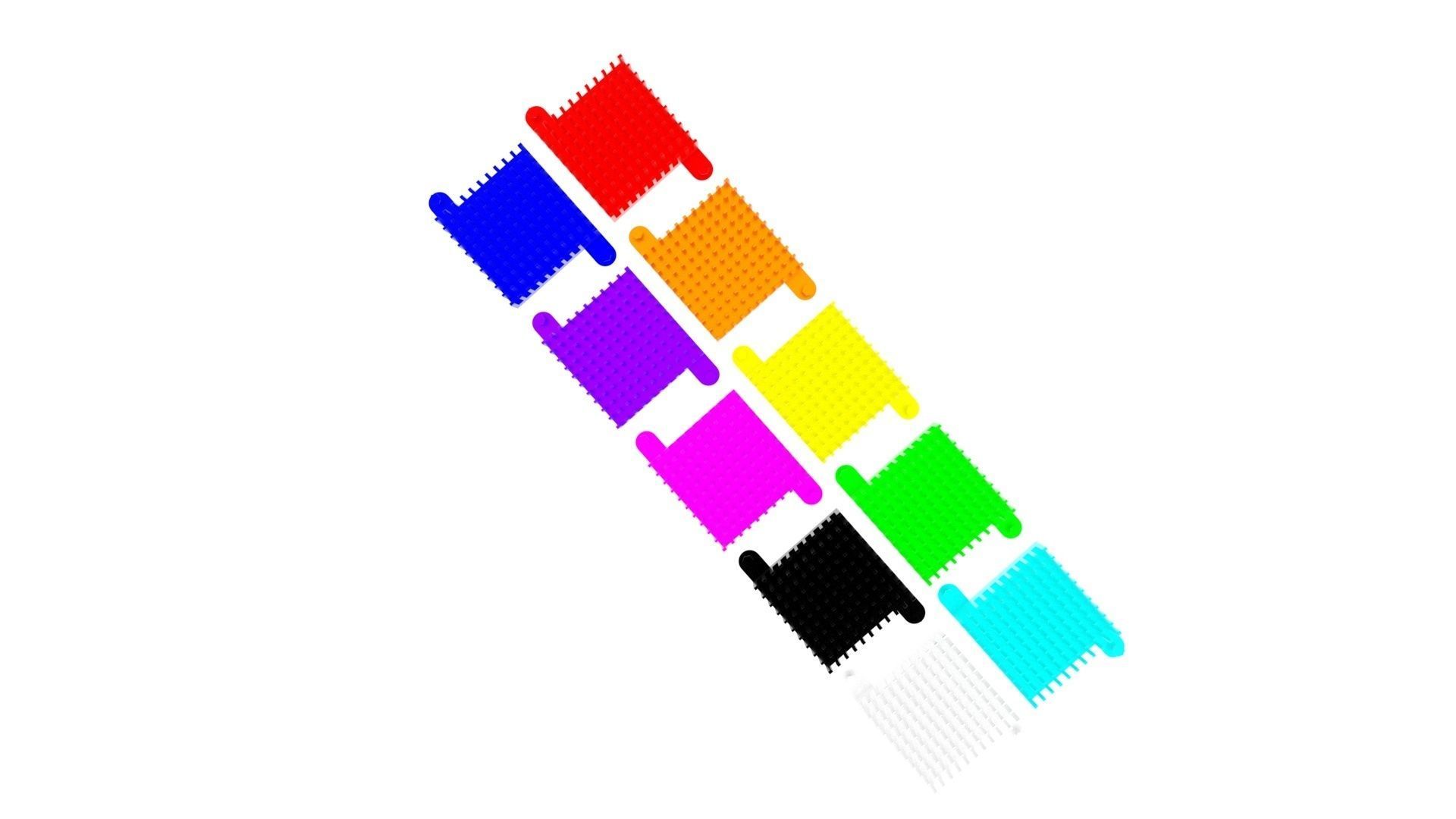 Colored Chipset Radiators Set 3D model_10