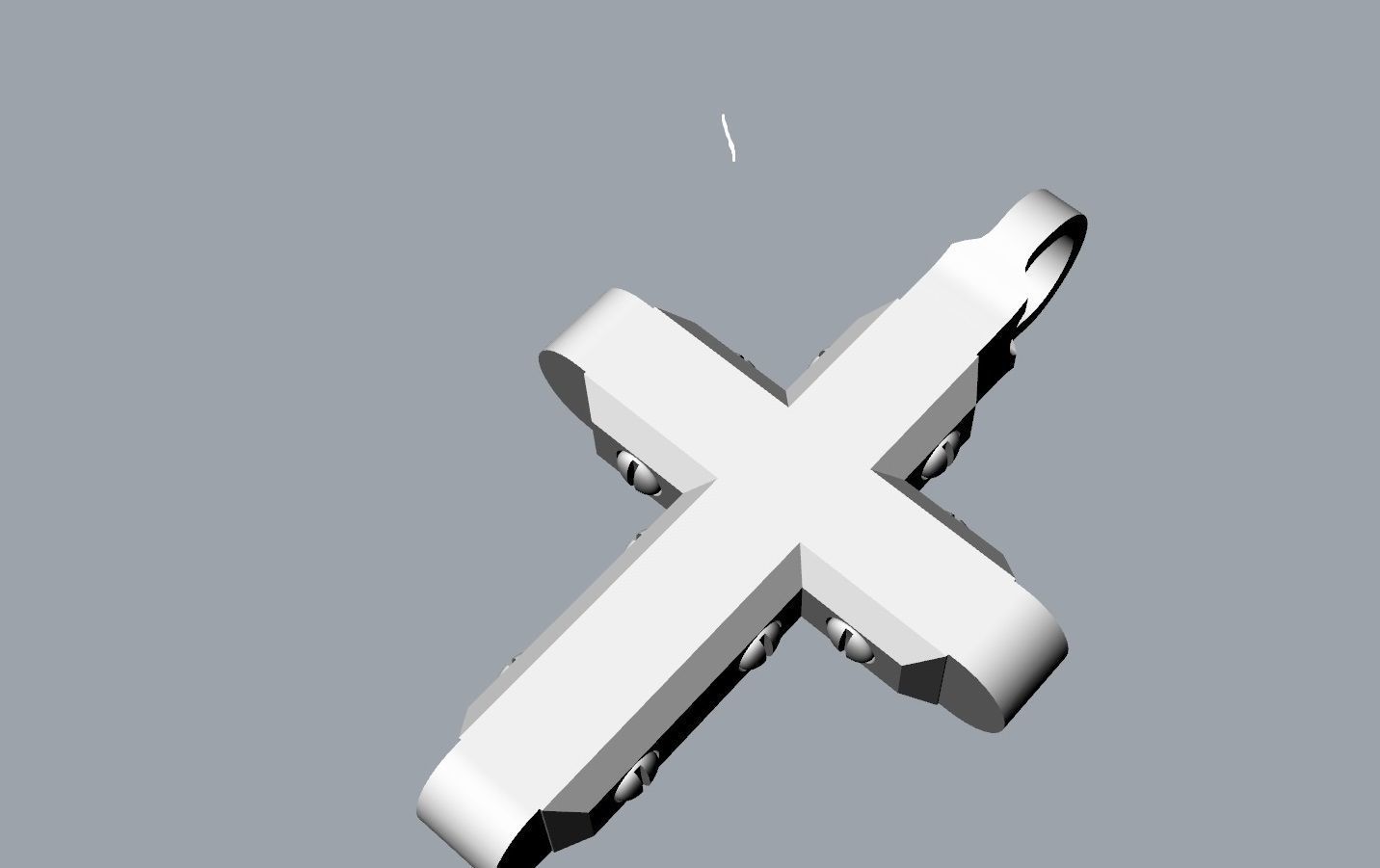 Jewelry Cross Pendant  3D print model_7