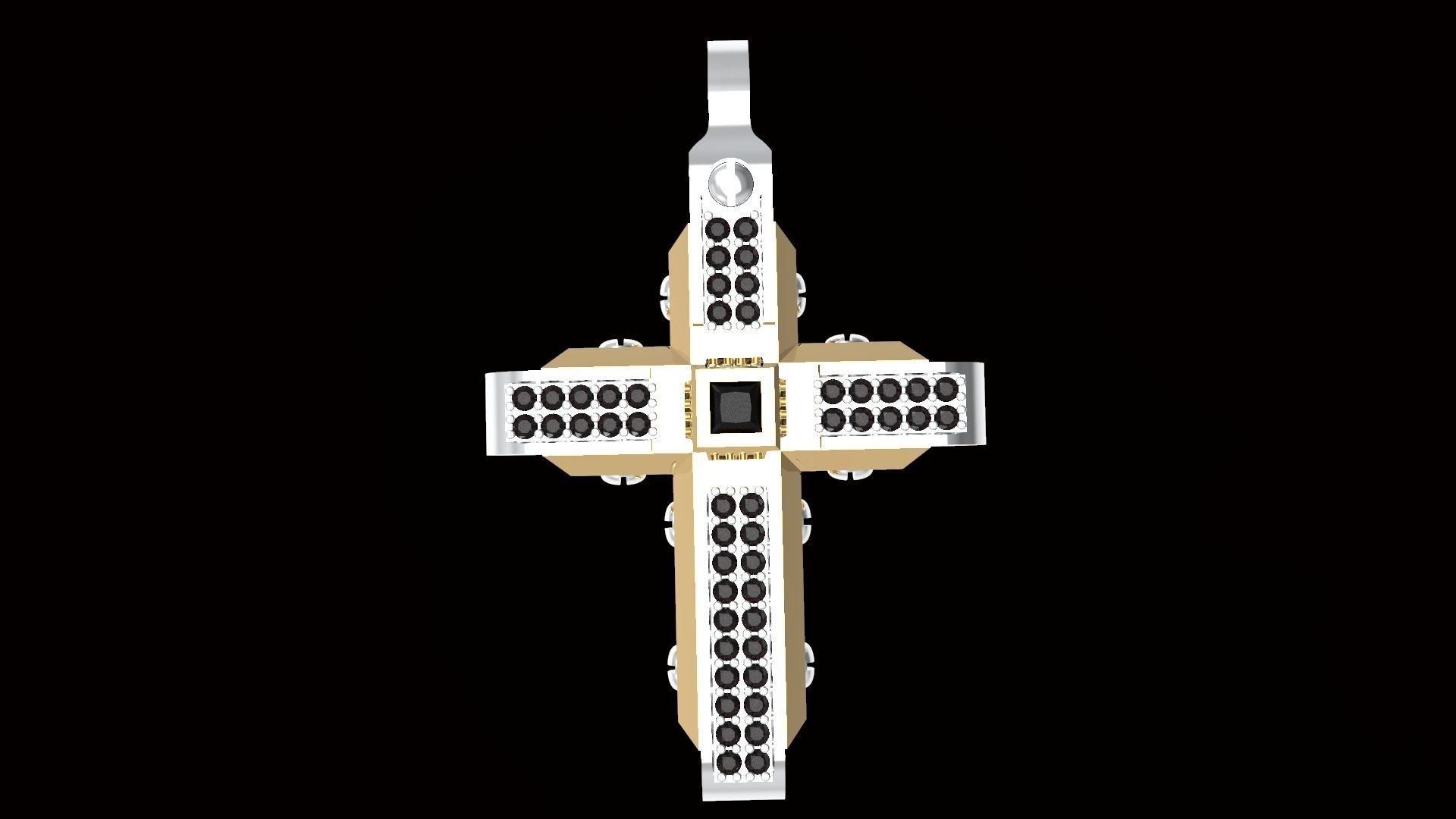 Jewelry Cross Pendant  3D print model_1