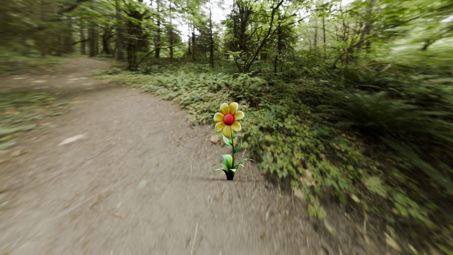 Low poly - Stylized Game Items - Flower Low-poly 3D model_9