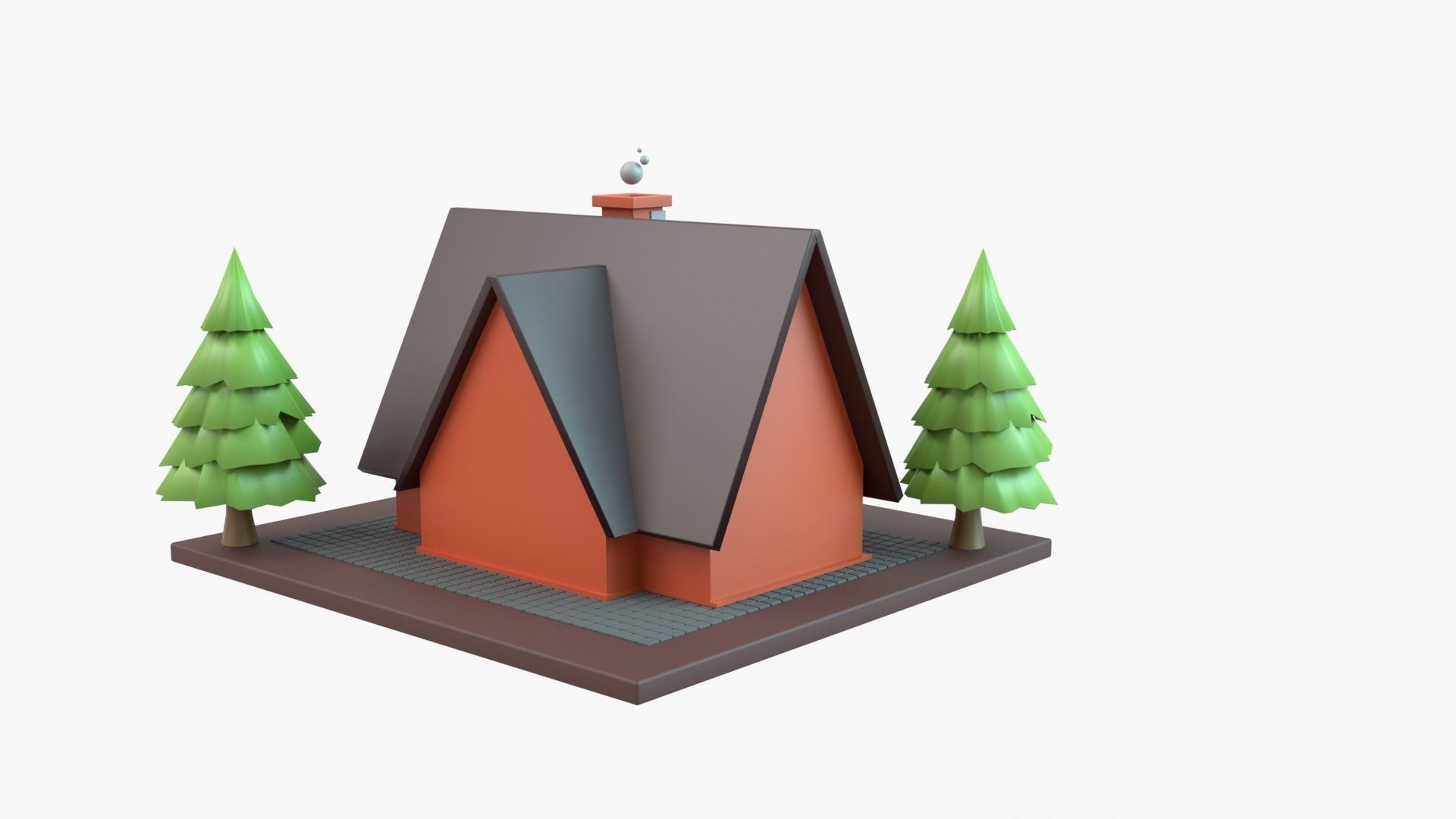 House 3D Illustration 3D model_11