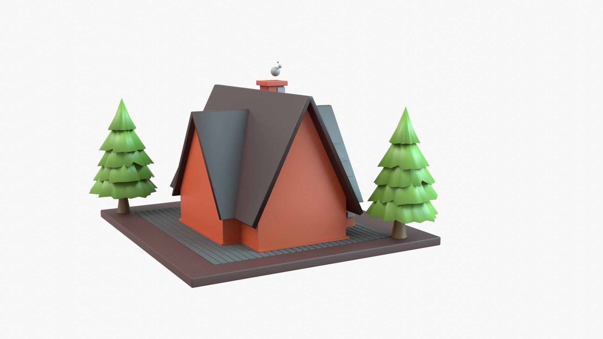 House 3D Illustration 3D model_12