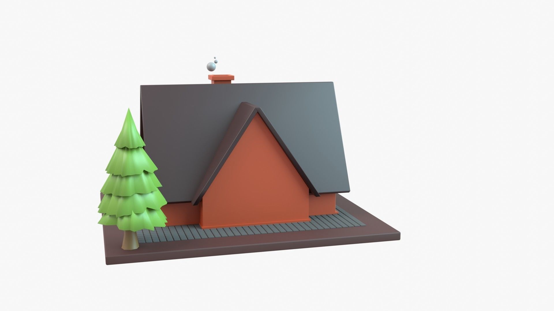 House 3D Illustration 3D model_8