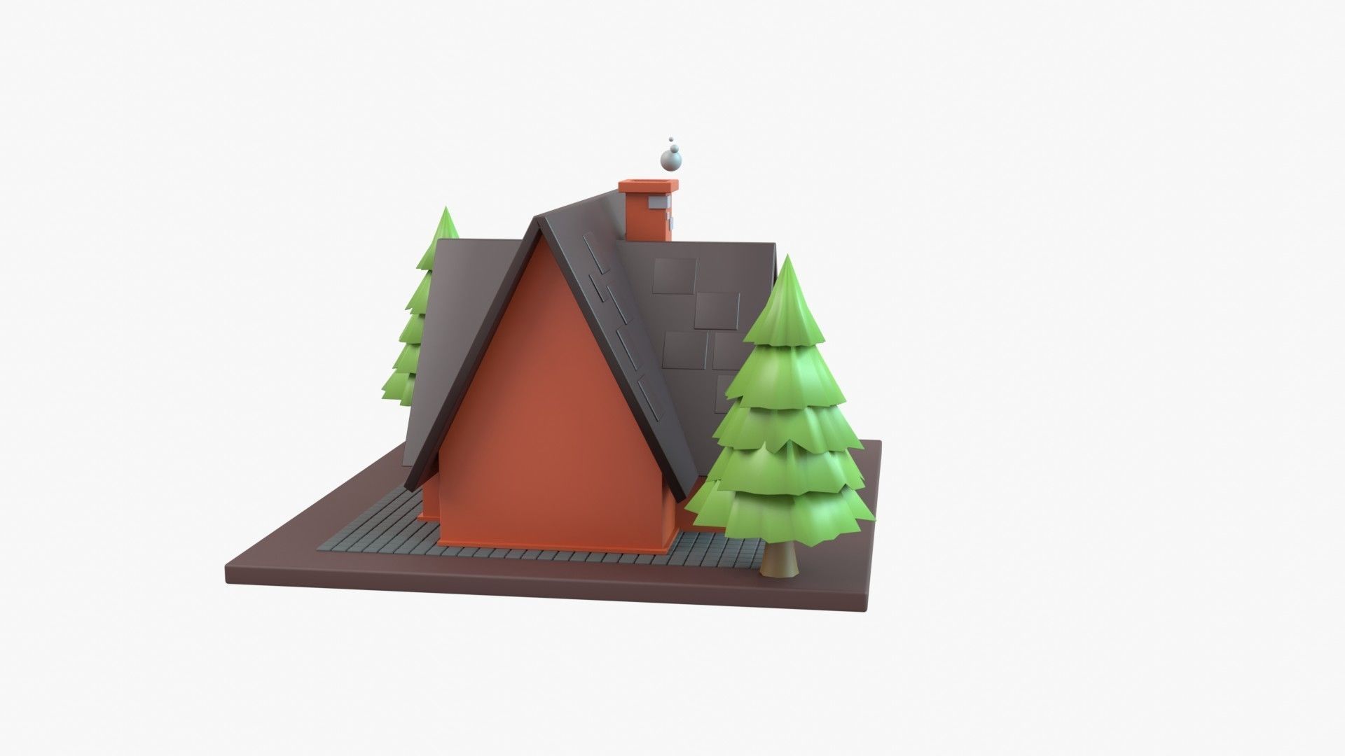 House 3D Illustration 3D model_14