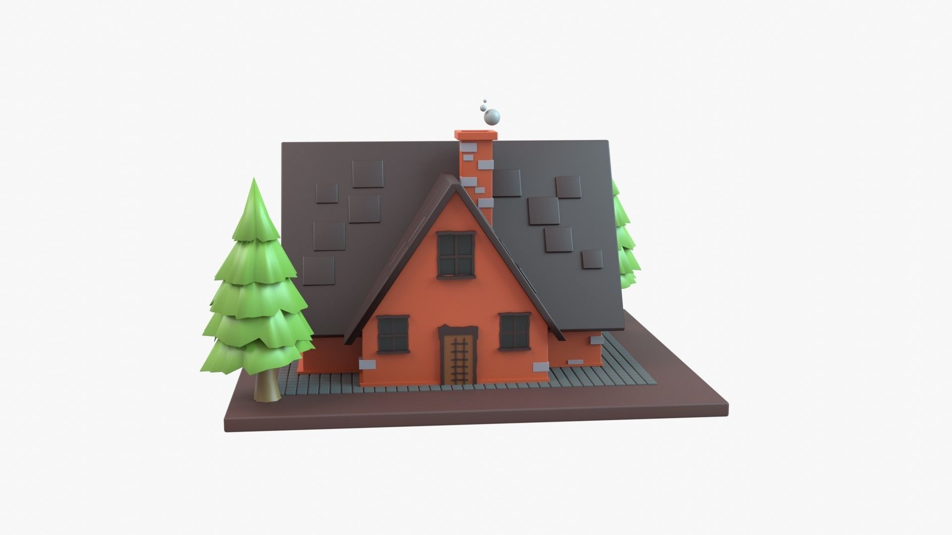 House 3D Illustration 3D model_18