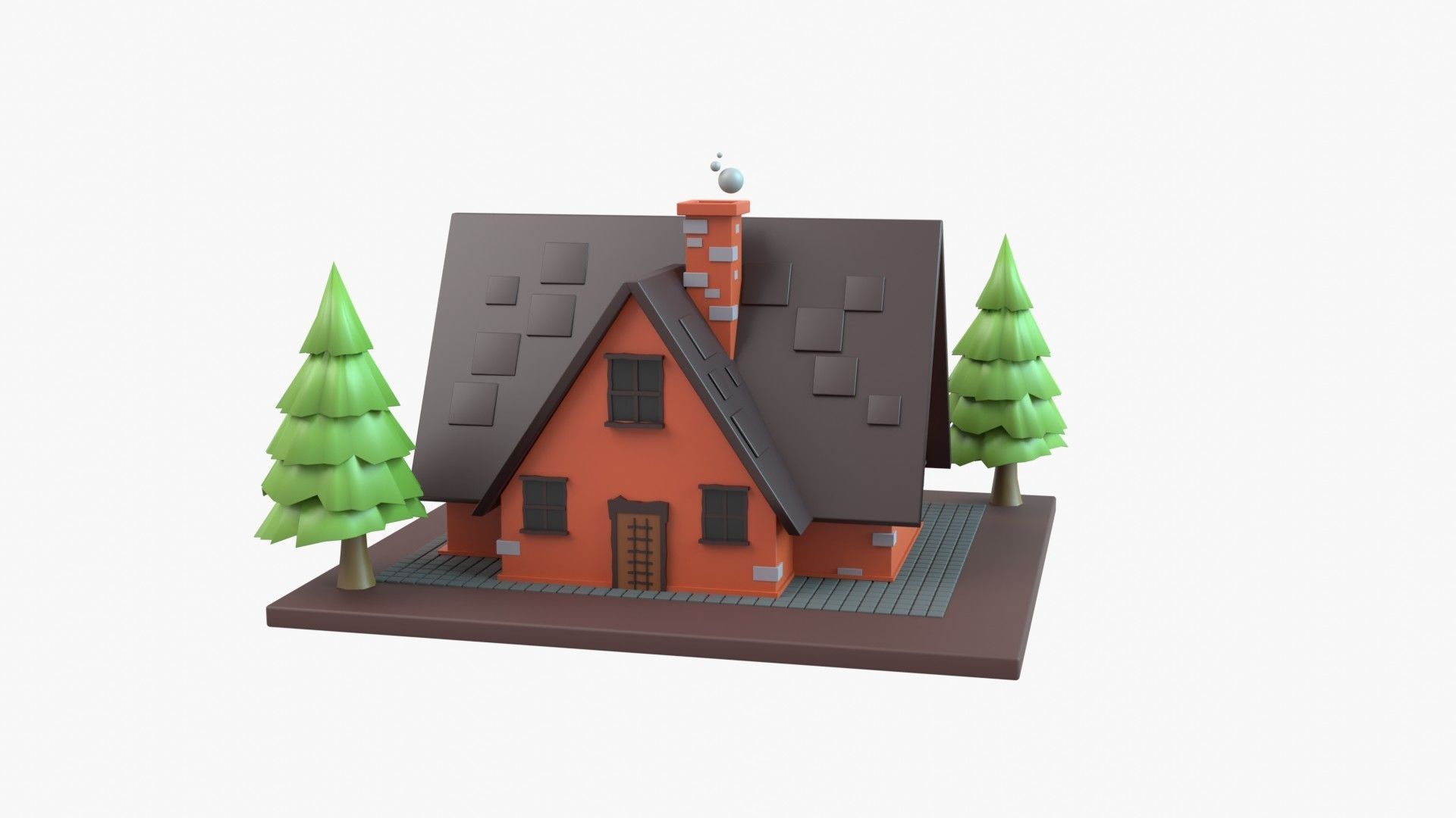 House 3D Illustration 3D model_19